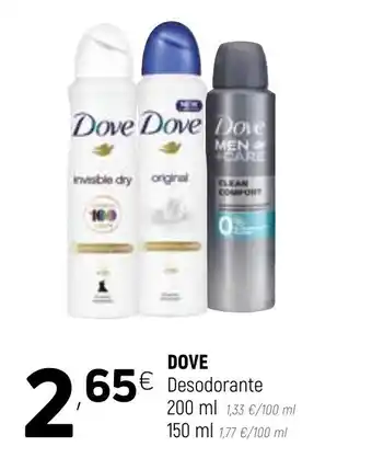 Coviran Dove Desodorante 200ml , 150ml oferta