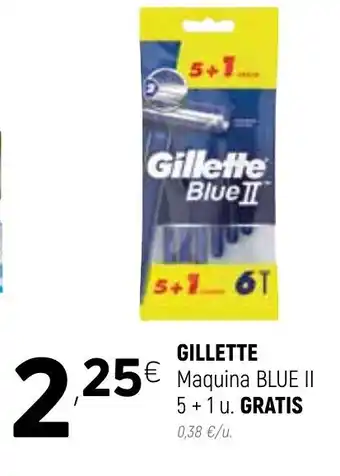 Coviran Gillette Maquina Blue II 5 + 1u. Gratis oferta