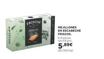 Hipercor Mejillones en escabeche friscos oferta