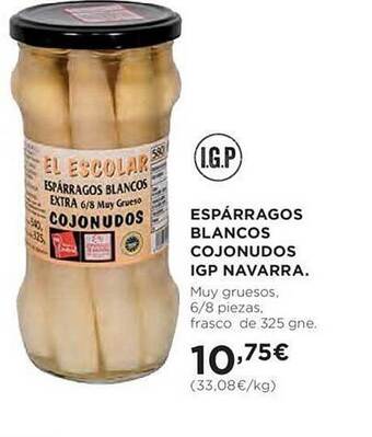 Hipercor Espárragos blancos cojonudos igp navarra oferta
