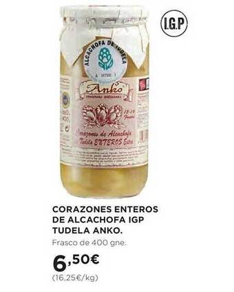 Hipercor Corazones enteros de alcachofa igp tudela anko oferta
