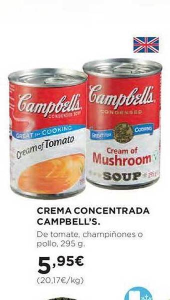 Hipercor Crema concentrada campbell's oferta