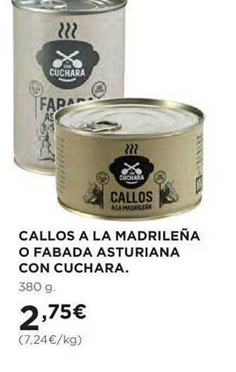 Hipercor Callos a la madrileña o fabada asturiana con cuchara oferta