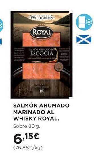 Hipercor Salmón ahumado marinado al whisky royal oferta