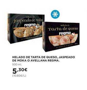 Hipercor Helado de tarta de queso jaspeado de moka o avellana regma oferta