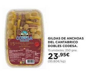 Hipercor Gildas de anchoas del cantabrico dobles codesa oferta