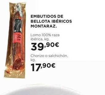 Hipercor Embutidos de bellota ibéricos montaraz oferta