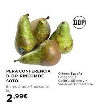 Hipercor Pera conferencia d.o.p. rincón de soto oferta