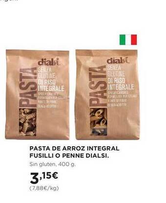 Hipercor Pasta de arroz integral fusilli o penne dialsi oferta