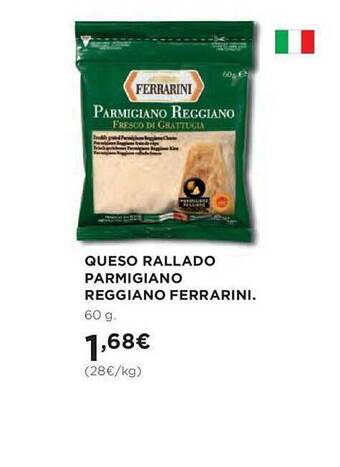 Hipercor Queso rallado parmigiano reggiano ferrarini oferta