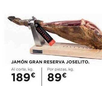 Hipercor Jamón gran reserva joselito oferta