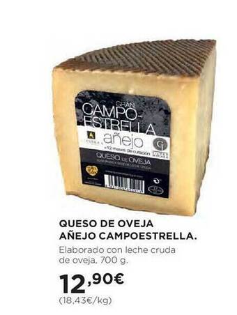 Hipercor Queso de oveja añejo campoestrella oferta
