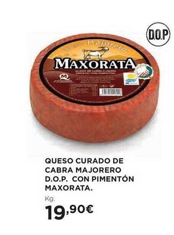 Hipercor Queso curado de cabra majorero d.o.p. con pimentón maxorata oferta