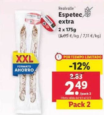 Lidl Realvalle espetec extra oferta