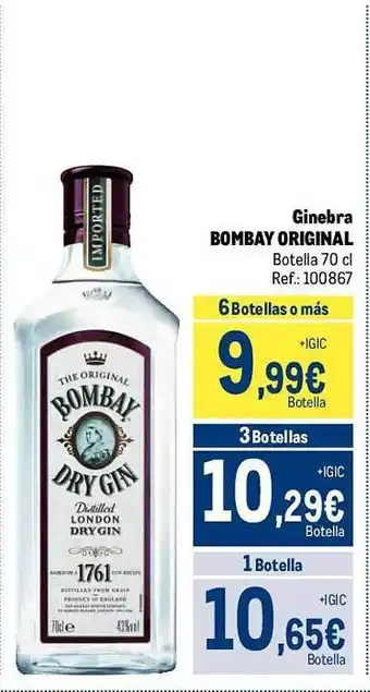 Makro Ginebra bombay original oferta
