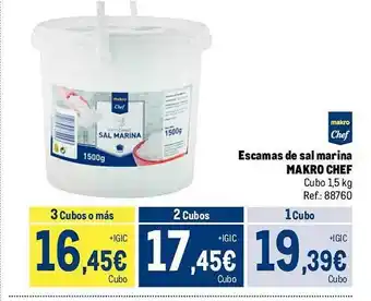 Makro Escamas de sal marina makro chef oferta