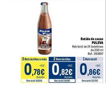 Makro Batido de cacao puleva oferta