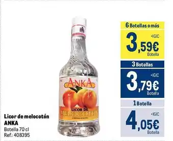 Makro Licor de melocotón anka oferta
