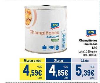 Makro Champiñones laminados aro oferta