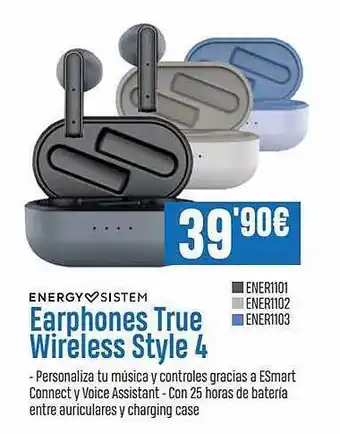 Beep Earphones true wireless style 4 energy sistem oferta