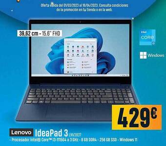Beep Lenovo ideapad 3 oferta