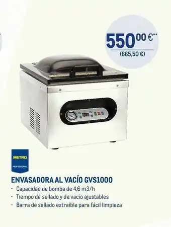 Makro Metro professional envasadora al vacio gvs1000 oferta