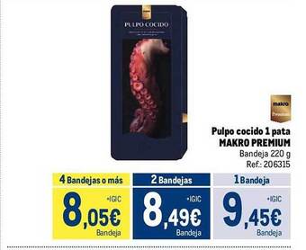 Makro Pulpo cocido 1 pata makro premium oferta