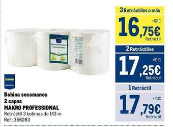 Makro Bobina secamanos 2 capas makro professional oferta