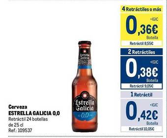 Makro Cerveza estrella galicia 0.0 oferta