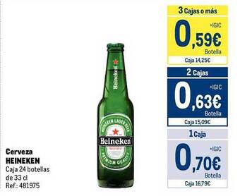 Makro Cerveza heineken oferta
