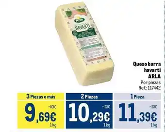 Makro Queso barra havarti arla oferta