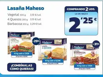 Lasaña maheso