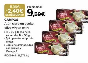 Costco Campos atún claro en aceite oliva virgen extra oferta