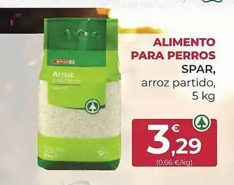 Alimento para perros spar, arroz partido