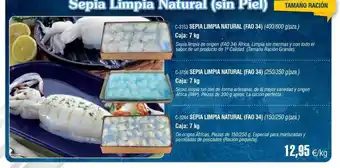 Abordo Sepia limpia natural (sin piel) oferta
