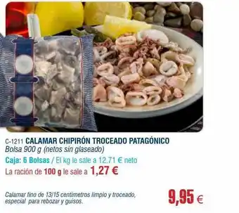 Abordo Calamar chipirón troceado patagónico oferta
