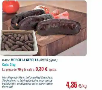 Abordo Morcilla cebolla oferta