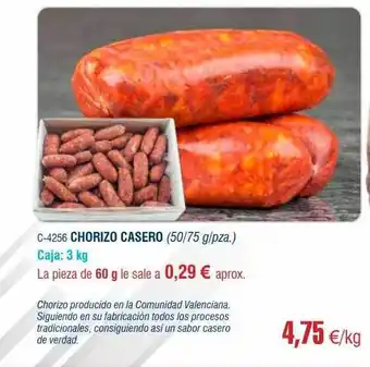 Abordo Chorizo casero oferta