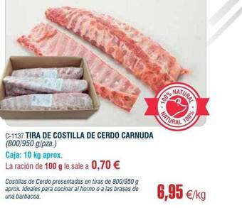 Abordo Tira de costilla de cerdo carnuda oferta