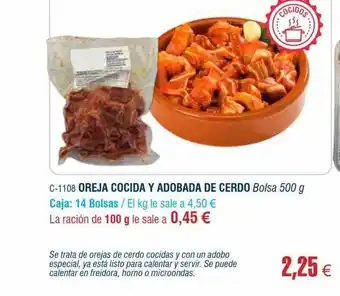 Abordo Oreja cocida y adobada de cerdo oferta