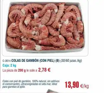 Abordo Colas de gambón (con piel) (b) oferta