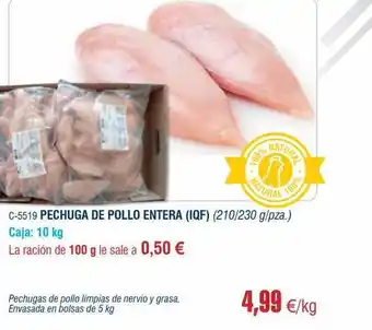 Abordo Pechuga de pollo entera (iqf) oferta
