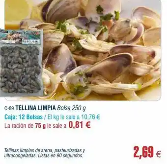 Abordo Tellina limpia oferta