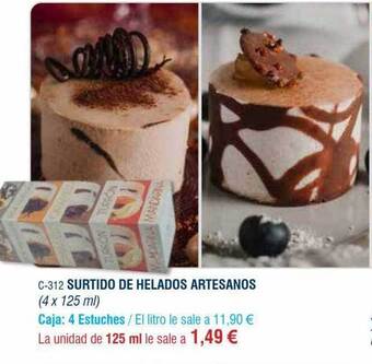 Abordo Surtido de helados artesanos oferta