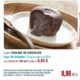 Abordo Coulant de chocolate oferta