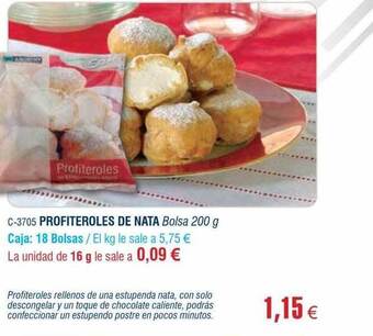 Abordo Profiteroles de nata oferta