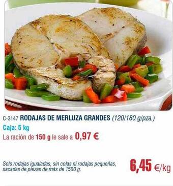 Abordo Rodajas de merluza grandes oferta