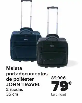 Carrefour Maleta portadocumentos de poliéster john travel oferta