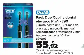 Carrefour Oral-b pack duo cepillo dental eléctrico pro1 - 790 oferta