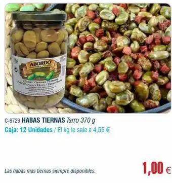 Abordo Habas tiernas oferta